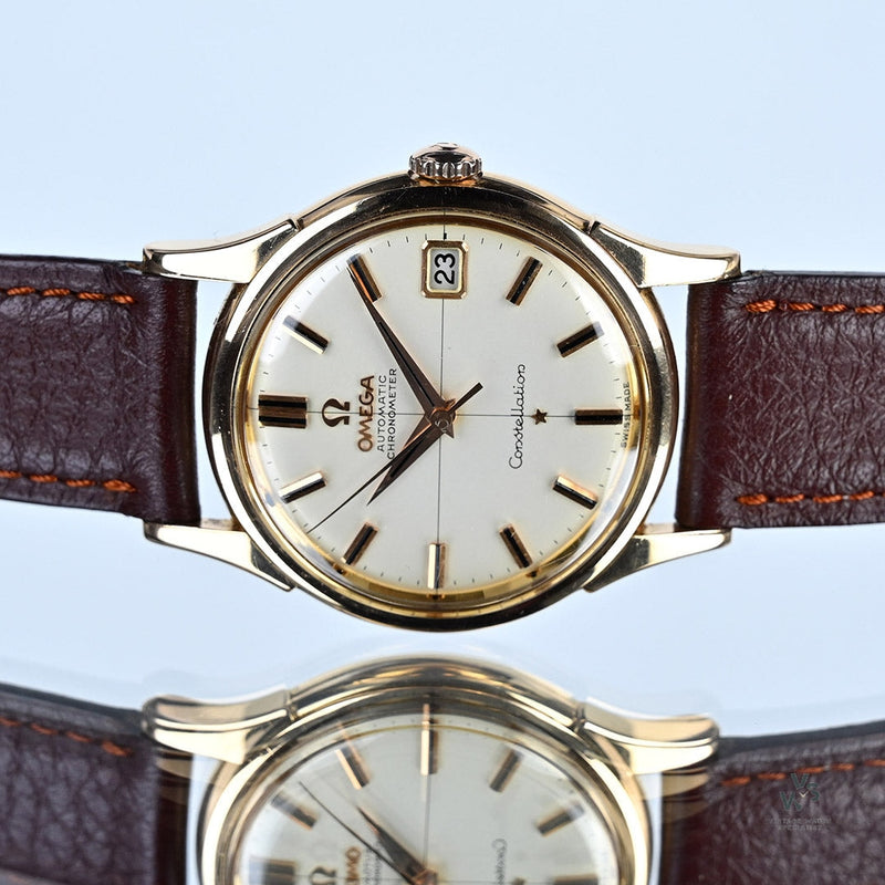 Omega Constellation 18k Rose Gold - c.1960 - Box and Papers - Vintage Watch Specialist