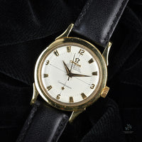 Omega Constellation Chronometer 18k Gold - Rare White Crosshair Dial - c.1956 - Model Ref: 2852/2853 - Vintage Watch Specialist