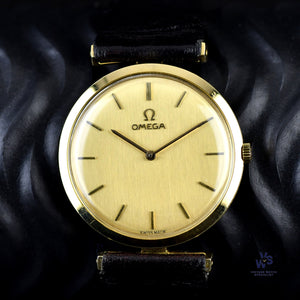 Omega De Ville - An 18k Gold Dress Watch with T-Bar Lugs - Calibre 620 - c1968 - Vintage Watch Specialist