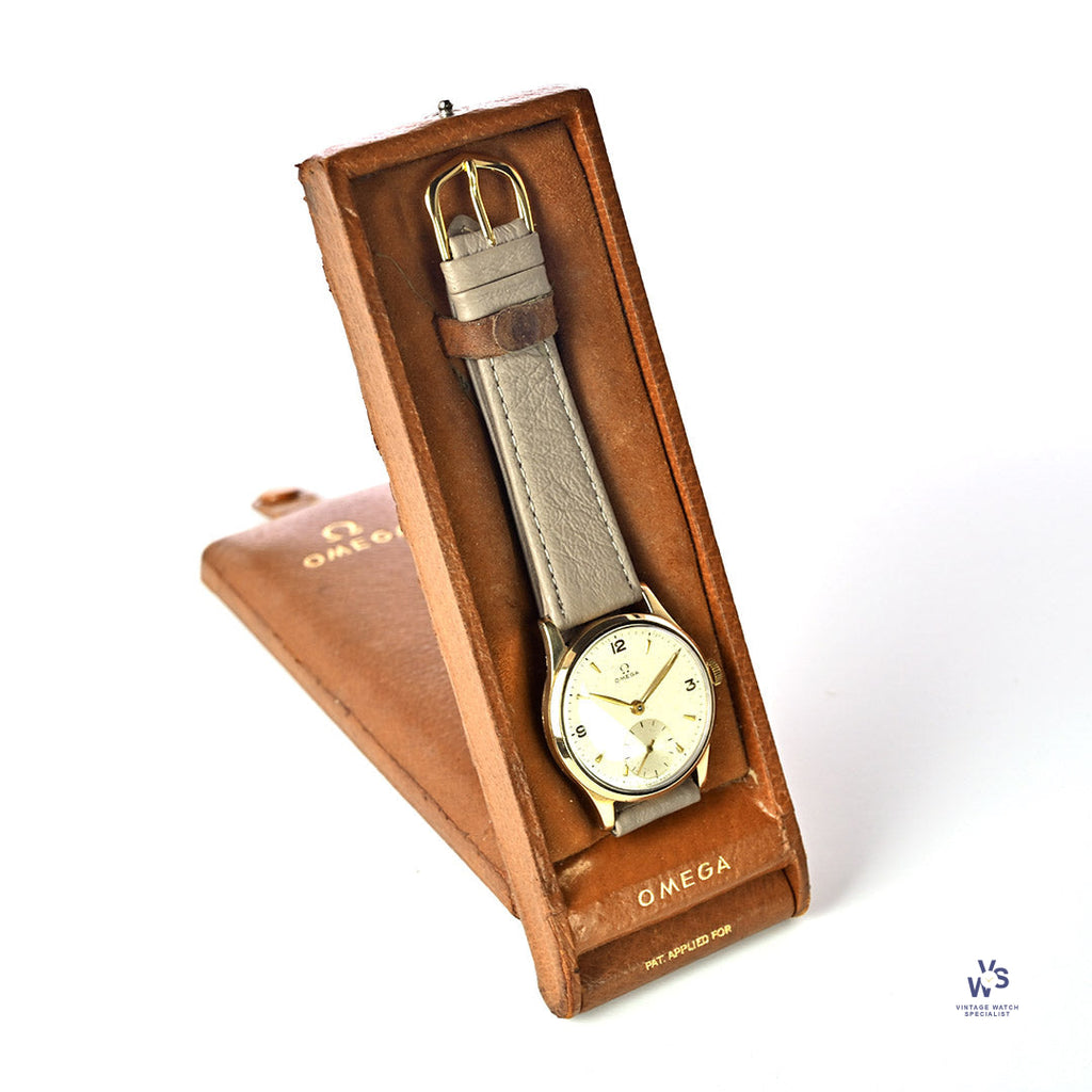 Omega - Denison Case - 9ct Gold - Dress Watch with Box - c.1947 - Vintage Watch Specialist