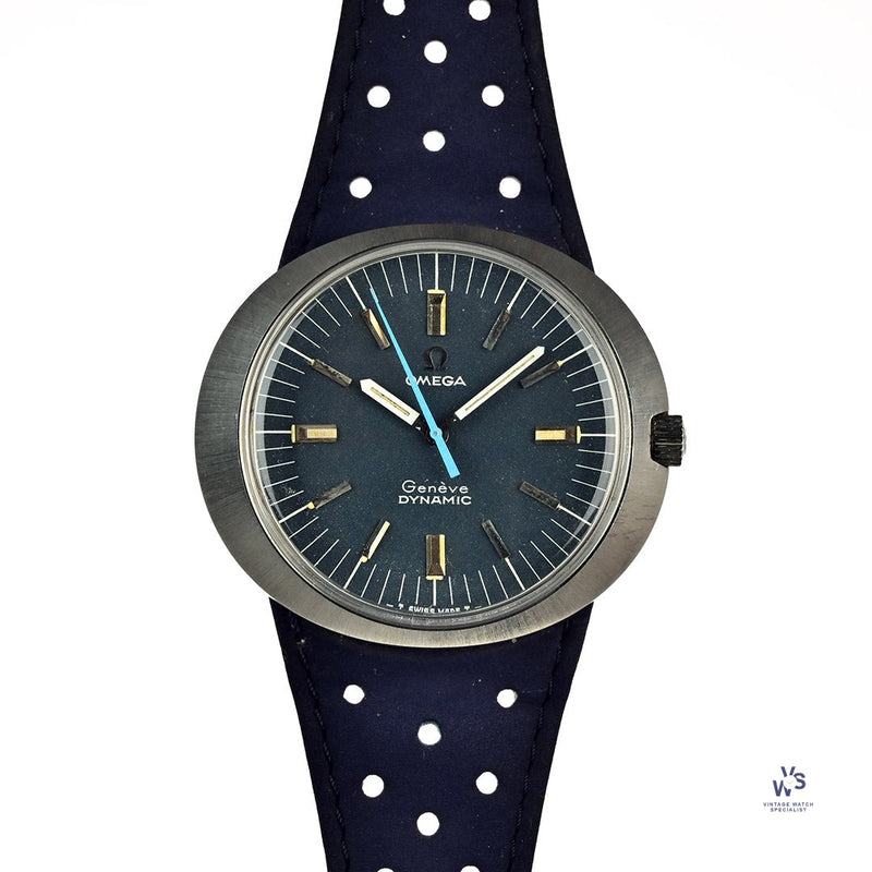 Omega Dynamic Manual Wind Blue Dial New Old Stock Condition