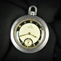 Omega Fab Swisse - Art Deco Pocket Watch - Black and Gilt Dial - c.1935 - Vintage Watch Specialist