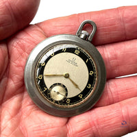 Omega Fab Swisse - Art Deco Pocket Watch - Black and Gilt Dial - c.1935 - Vintage Watch Specialist