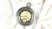 Omega Fab Swisse - Art Deco Pocket Watch - Black and Gilt Dial - c.1935 - Vintage Watch Specialist