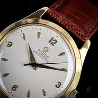 Omega Jumbo Dress Watch - Solid 18k Gold Wristwatch Very Rare c.1950s Vintage Specialist
