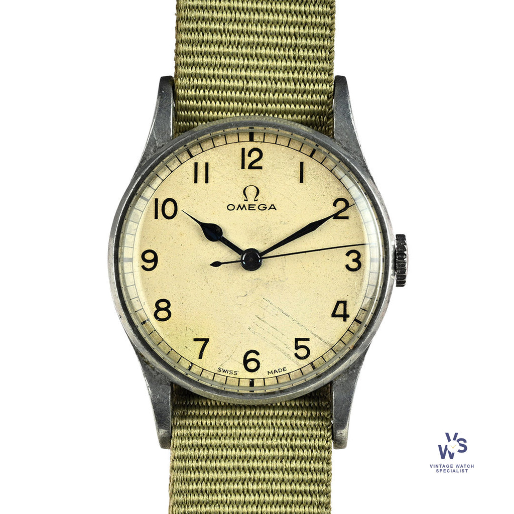 Omega Military Issued H.S.8 Pilots Watch - Original Condition - 1940s - Vintage Watch Specialist