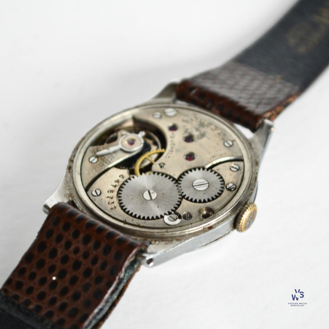 Omega Military Style Sub Seconds Civilian Watch c.1940 Cal. Vintage Watch Specialist