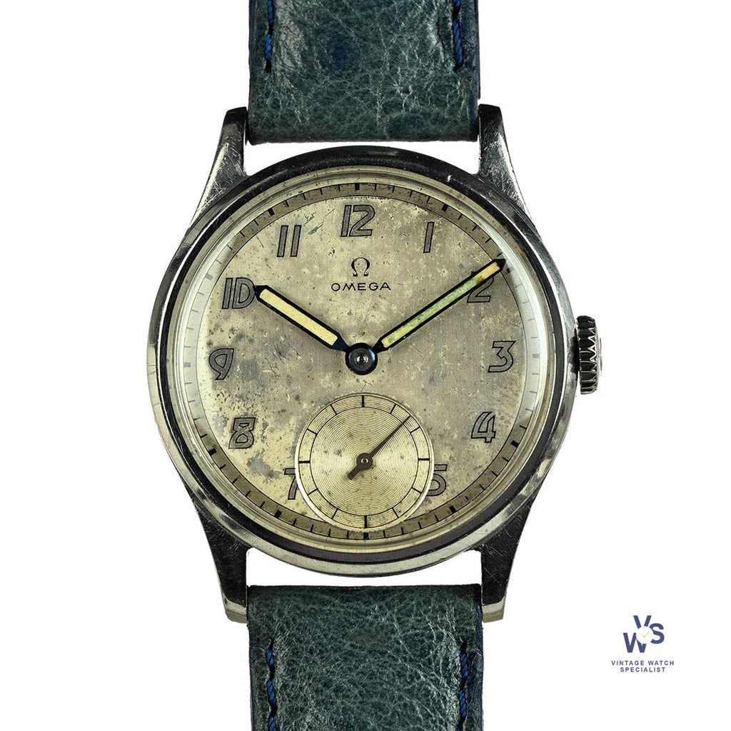 Omega Military Styled Radium Dialed Watch - Vintage Watch Specialist