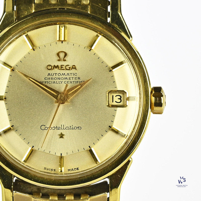 Omega Pie Pan Constellation - Gold Capped Case Model Ref: 168.005 c.1966 Vintage Watch Specialist