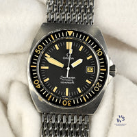 Omega Seamaster 120 Baby Ploprof - Model Reference 166.0250 - On Mesh Seatbelt Bracelet - c.1979 - Vintage Watch Specialist