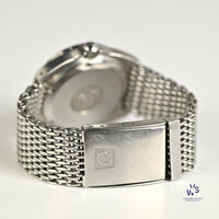Omega Seamaster 120 Baby Ploprof - Model Reference 166.0250 - On Mesh Seatbelt Bracelet - c.1979 - Vintage Watch Specialist