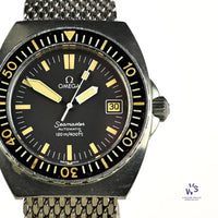 Omega Seamaster 120 Baby Ploprof - Model Reference 166.0250 - On Mesh Seatbelt Bracelet - c.1979 - Vintage Watch Specialist
