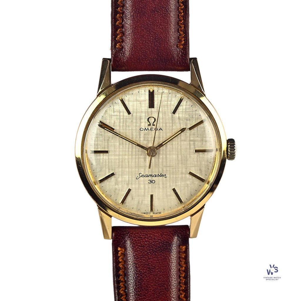 Omega Seamaster 30 - Model Ref: 135.003-62 - Linen Dial - Gold Plated - c.1960s - Vintage Watch Specialist