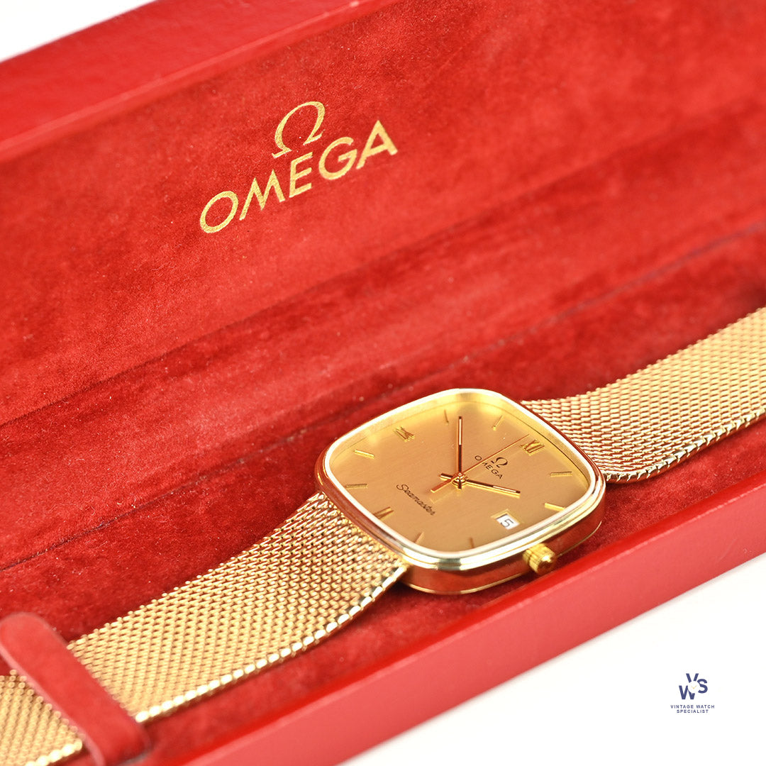 Omega seamaster solid gold clearance