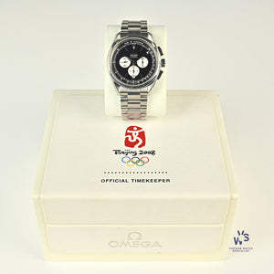 Omega - Seamaster Chronograph - Reference 221.10.42.40.01.001 - Beijing Olympics 2008 - Box & Papers - Vintage Watch Specialist