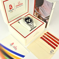 Omega - Seamaster Chronograph - Reference 221.10.42.40.01.001 - Beijing Olympics 2008 - Box & Papers - Vintage Watch Specialist