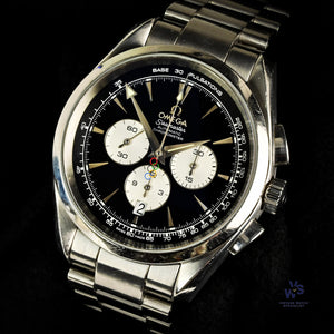 Omega - Seamaster Chronograph - Reference 221.10.42.40.01.001 - Beijing Olympics 2008 - Box & Papers - Vintage Watch Specialist