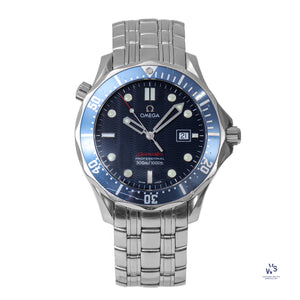 Omega Seamaster Professional - Model 196.1504 - Quartz with Blue Wave Dial in 41mm Steel Case - c.2010 - Vintage Watch Specialist