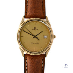 Omega - Seamaster - Quartz Calendar - Model Ref: 196.0306 - 9ct Gold - c.1985 - Vintage Watch Specialist