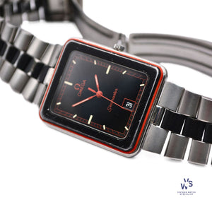 Omega - Seamaster - Quartz Calendar - Reference 396 1004 - B/R Tank Case - c.1982 - Vintage Watch Specialist