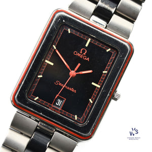 Omega - Seamaster - Quartz Calendar - Reference 396 1004 - B/R Tank Case - c.1982 - Vintage Watch Specialist
