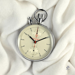 Omega - Split Second ’Rattrapante’ - Olympic Timer/Pocket Watch - Red Carry Case Marked Marconi - circa 1960 - Vintage Watch Specialist