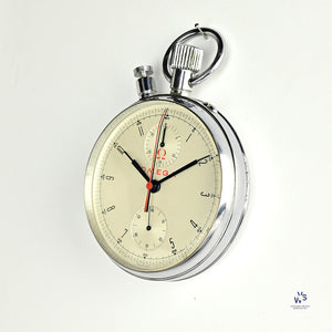Omega - Split Second ’Rattrapante’ - Olympic Timer/Pocket Watch - Red Carry Case Marked Marconi - circa 1960 - Vintage Watch Specialist