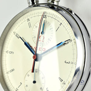 Omega - Split Second ’Rattrapante’ - Olympic Timer/Pocket Watch - Red Carry Case Marked Marconi - circa 1960 - Vintage Watch Specialist