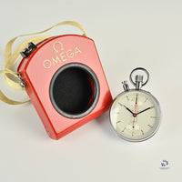 Omega - Split Second ’Rattrapante’ - Olympic Timer/Pocket Watch - Red Carry Case Marked Marconi - circa 1960 - Vintage Watch Specialist