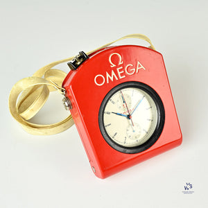 Omega - Split Second ’Rattrapante’ - Olympic Timer/Pocket Watch - Red Carry Case Marked Marconi - circa 1960 - Vintage Watch Specialist