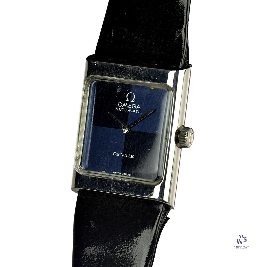 セール 国内 Square Blue Omega Two-Tone Model - Automatic Deville Dial 時計
