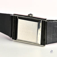 Omega Square Dial (Blue) two-tone Deville Automatic - Model ref: 551.0069 - c.1973 - Vintage Watch Specialist