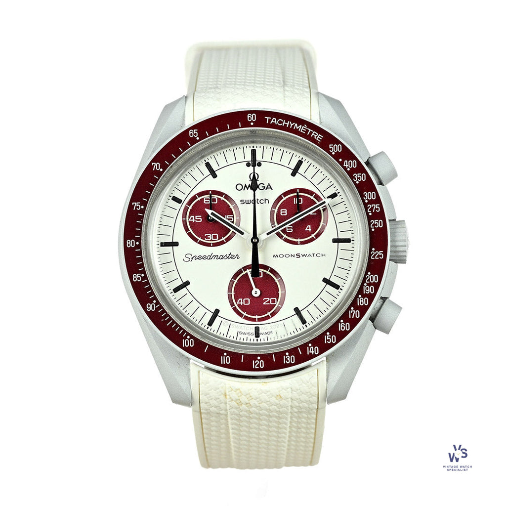 Omega Swatch Speedmaster Moonswatch - Pluto - Box and Papers - c.2022 - Vintage Watch Specialist