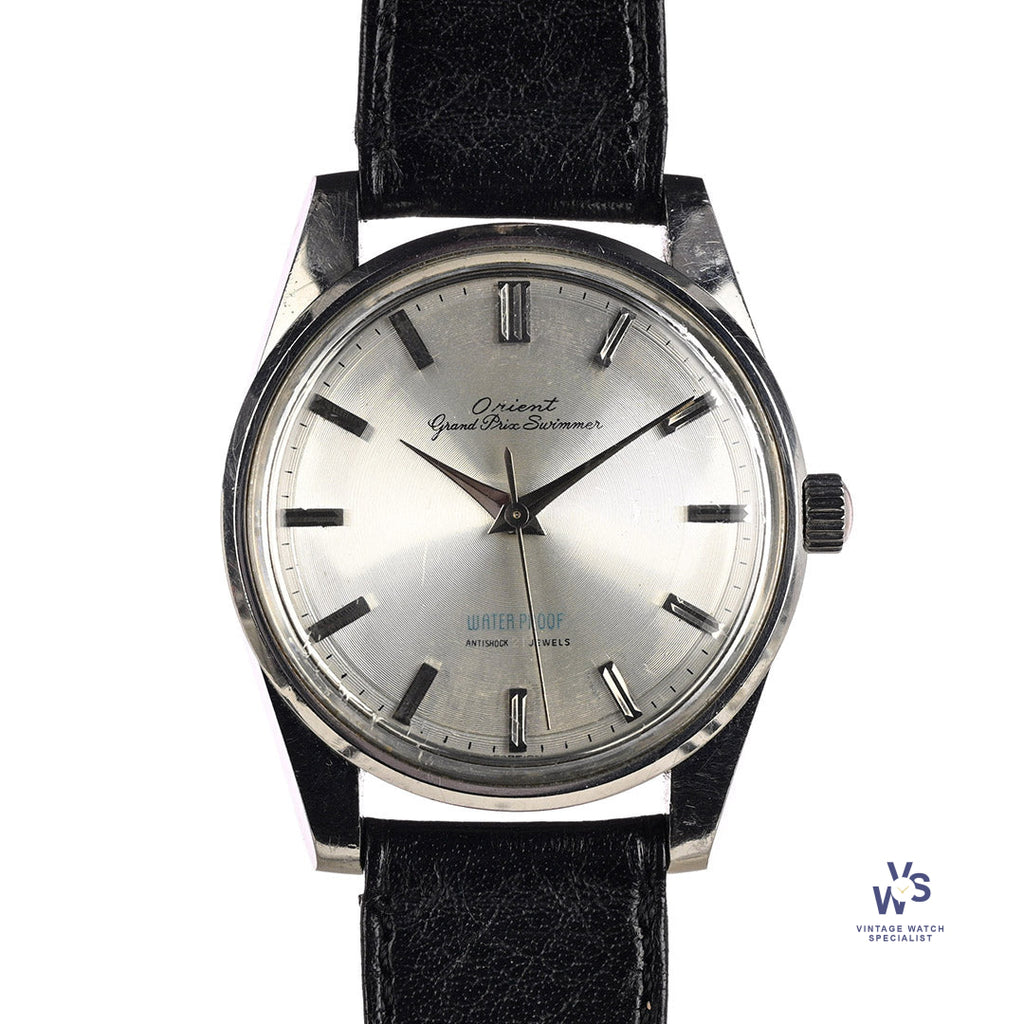 Orient Grand Prix Swimmer - Silver Dial - c.1960s - Vintage Watch Specialist