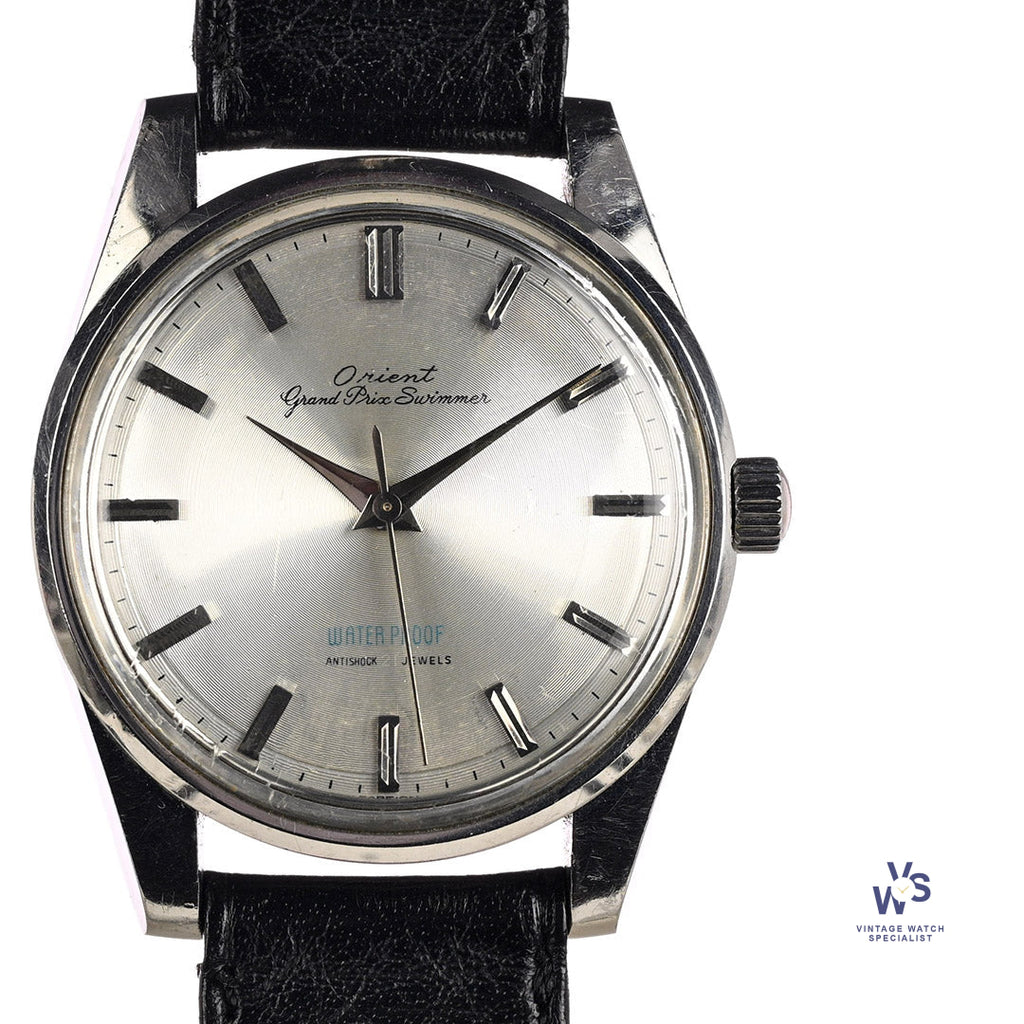 Orient Grand Prix Swimmer - Silver Dial - c.1960s - Vintage Watch Specialist