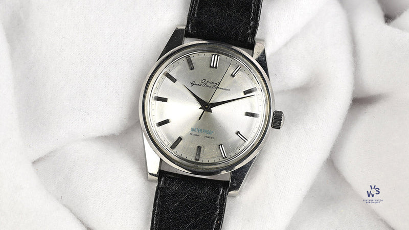 Orient Grand Prix Swimmer - Silver Dial - c.1960s - Vintage Watch Specialist