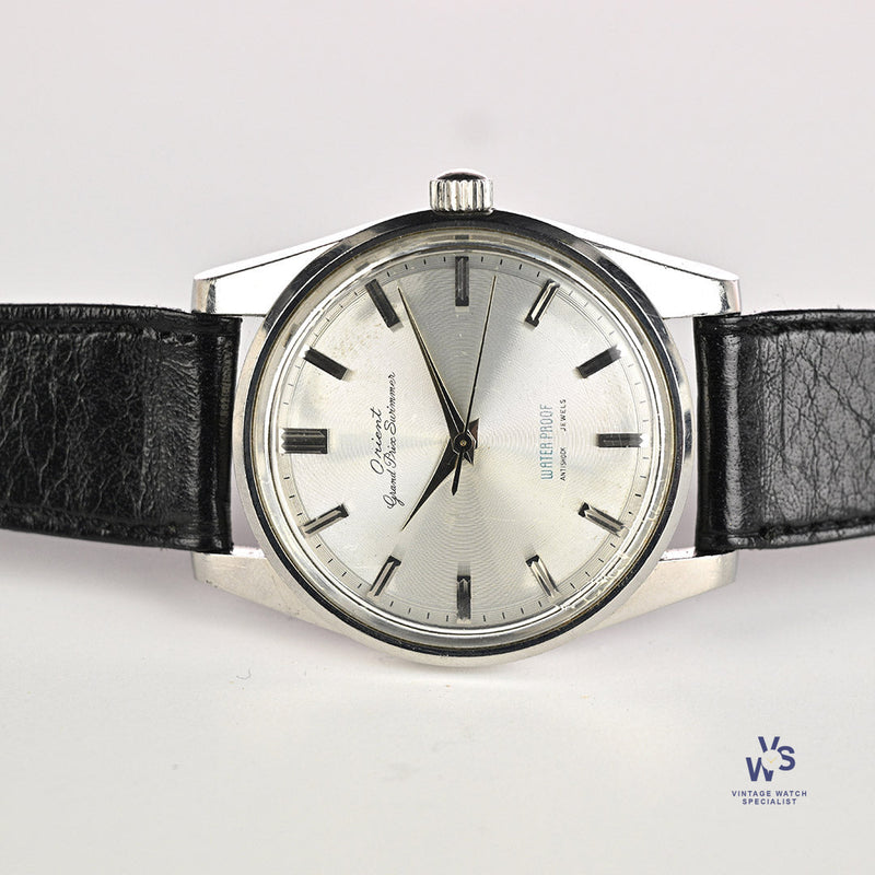 Orient Grand Prix Swimmer - Silver Dial - c.1960s - Vintage Watch Specialist