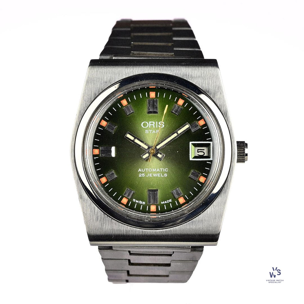 Oris Star Automatic - Tiger Eye Green Dial - Automatic - c.1970s - Vintage Watch Specialist
