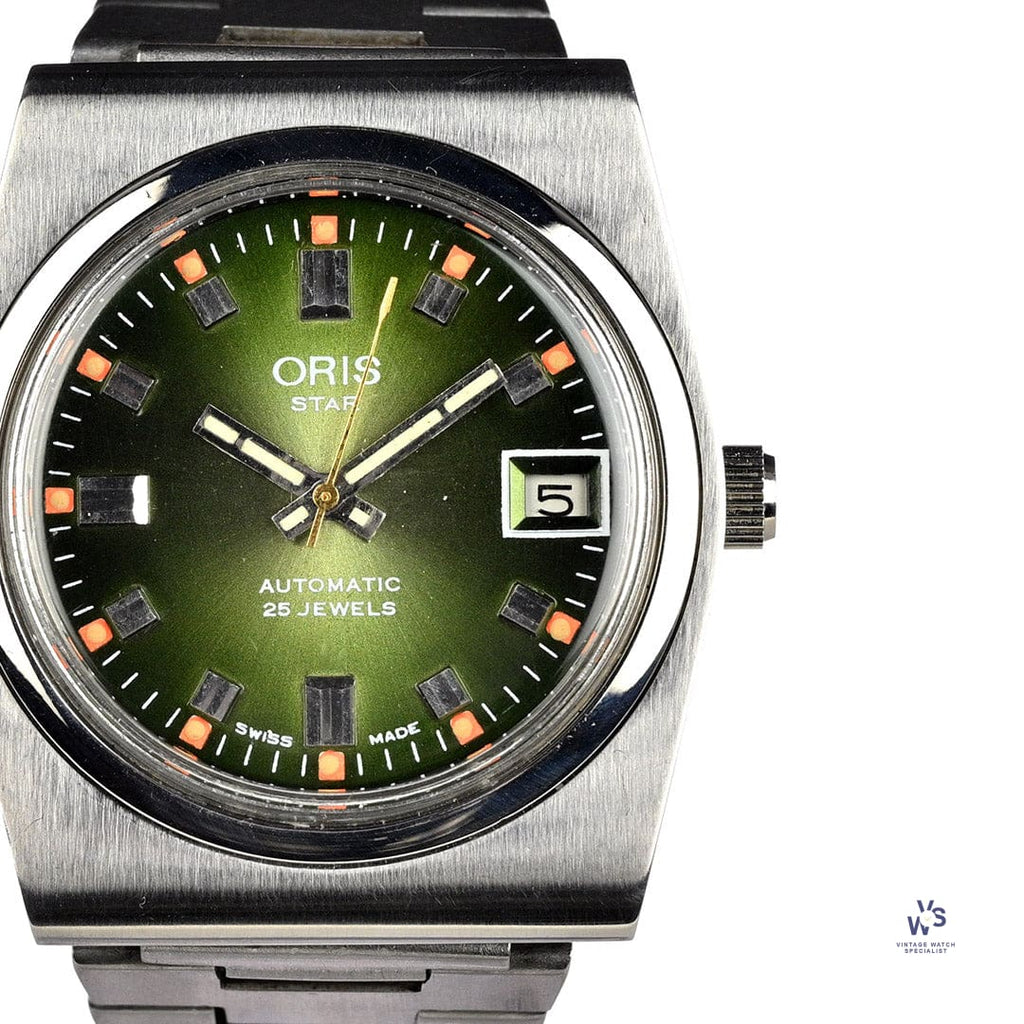 Oris Star Automatic - Tiger Eye Green Dial - Automatic - c.1970s - Vintage Watch Specialist