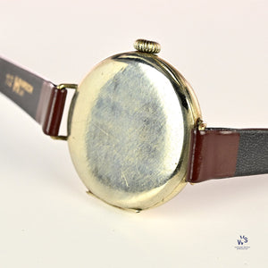 Oversized Military Trench Watch - White Metal Case - Superb Condition - Vintage Watch Specialist