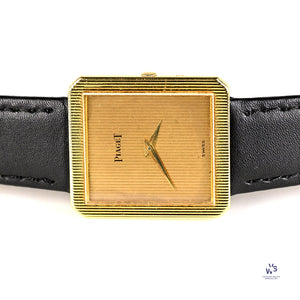 Piaget 18k Gold Tank Cased Dress Watch Model Ref: 9154 c.1970s Vintage Watch Specialist