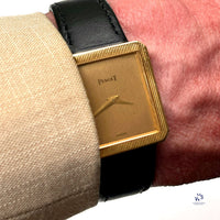 Piaget 18k Gold Tank Cased Dress Watch Model Ref: 9154 c.1970s Vintage Watch Specialist