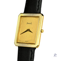 Piaget 18k Gold Tank Cased Dress Watch Model Ref: 9154 c.1970s Vintage Watch Specialist
