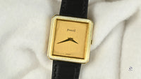 Piaget 18k Gold Tank Cased Dress Watch Model Ref: 9154 c.1970s Vintage Watch Specialist