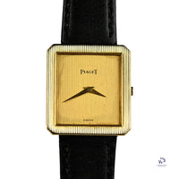 Piaget 18k Gold Tank Cased Dress Watch Model Ref: 9154 c.1970s Vintage Watch Specialist