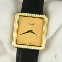 Piaget 18k Gold Tank Cased Dress Watch Model Ref: 9154 c.1970s Vintage Watch Specialist