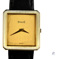 Piaget 18k Gold Tank Cased Dress Watch Model Ref: 9154 c.1970s Vintage Watch Specialist