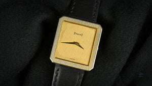 Piaget 18k Gold Tank Cased Dress Watch Model Ref: 9154 c.1970s Vintage Watch Specialist