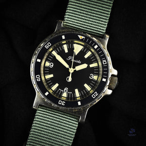 Precista - Quartz - Military Dive Watch - Big Triangle Dial Caseback Reference: 6645-99 - c.1988 - Vintage Watch Specialist