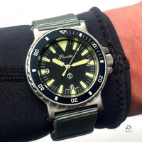 Precista - Quartz - Military Dive Watch - Big Triangle Dial Caseback Reference: 6645-99 - c.1988 - Vintage Watch Specialist